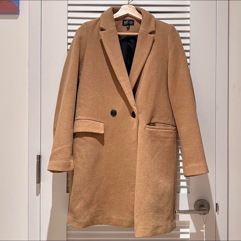 Zara woman long overcoat - tan
